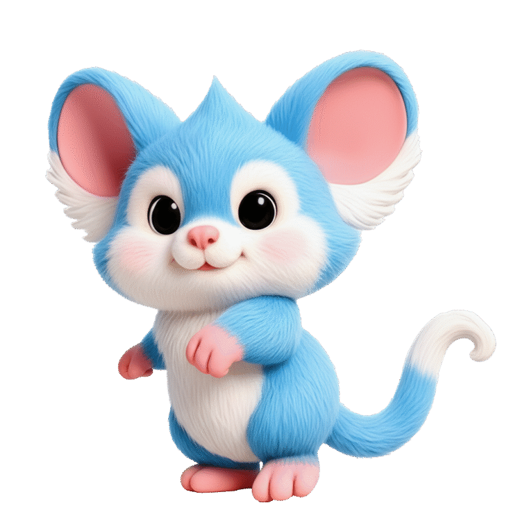 Ozz Possum, Melbourne's cartoon possum mascot, standing and smiling