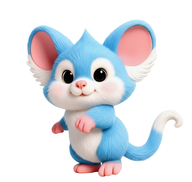 Ozz Possum, Melbourne's cartoon possum mascot, standing and smiling