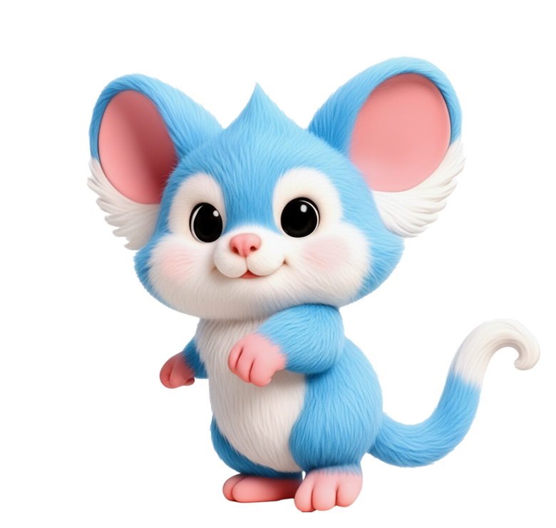 Ozz Possum, Melbourne's cartoon possum mascot, standing and smiling